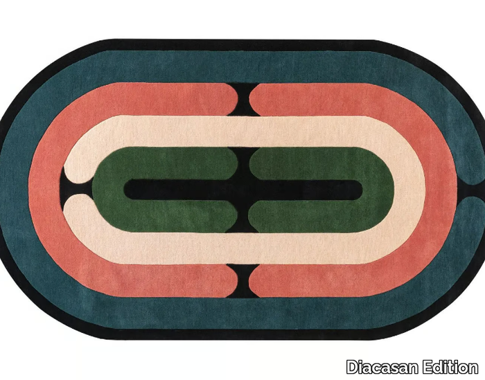 MINOTOR OBLONG – TOURMALINE - Handmade oval wool rug _ Diacasan Edition