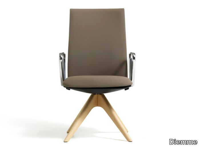 VELVET - Trestle-based fabric office chair with armrests _ Diemme