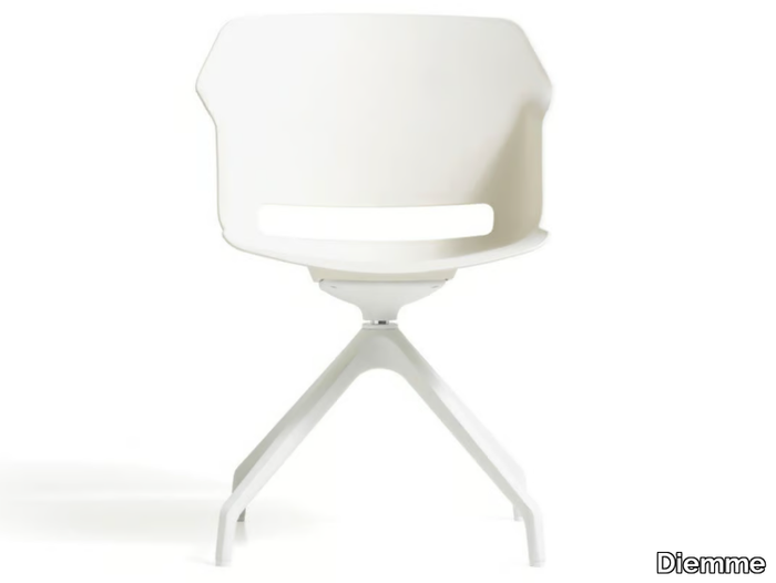 CLOP - Trestle-based polypropylene office chair with armrests _ Diemme