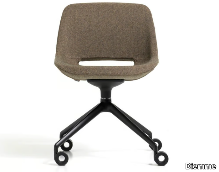 CLEA - Fabric office chair with castors with 4-Spoke base _ Diemme