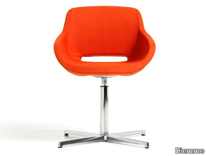 CLEA PLUS - Fabric reception chair with armrests _ Diemme