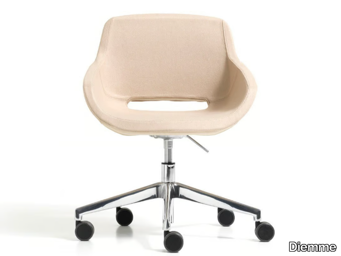 CLEA PLUS - Upholstered fabric office chair with castors with 5-Spoke base _ Diemme