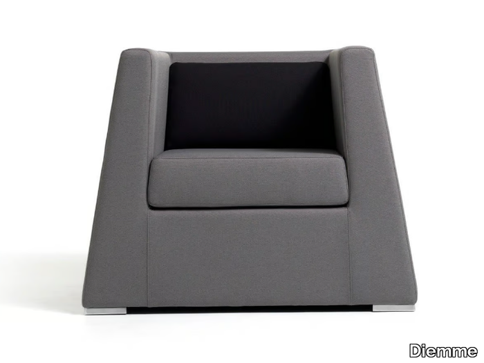 DOUBLE - Modular fabric armchair with armrests _ Diemme