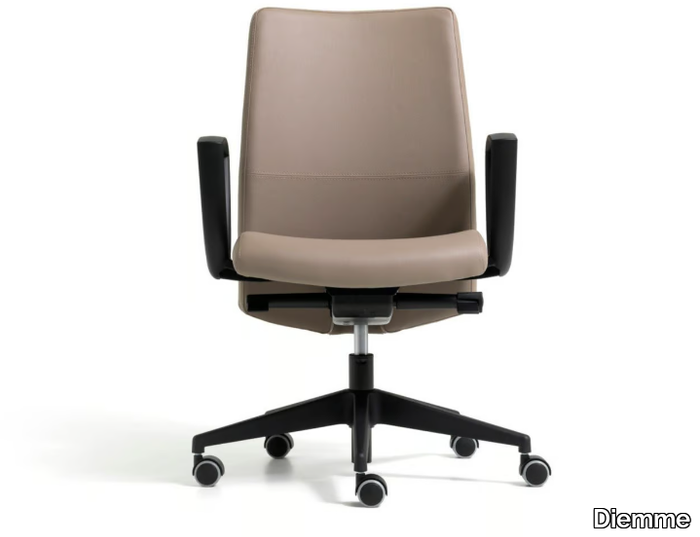 DUKE - Eco-leather executive chair with castors _ Diemme