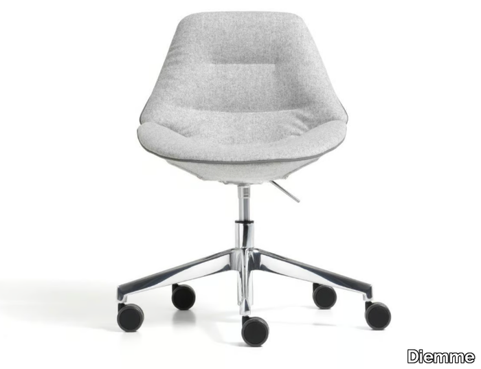 EON - Fabric office chair with castors with 5-Spoke base _ Diemme