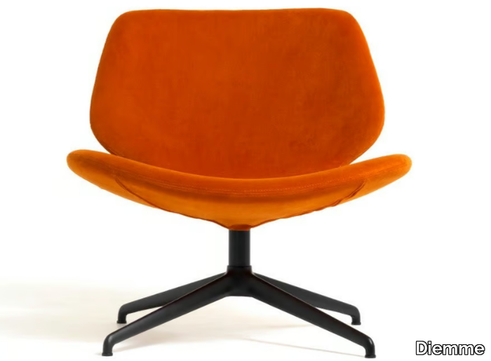 EON LOUNGE - Swivel with 4-spoke base fabric easy chair _ Diemme