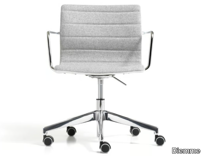 MISS - Fabric office chair with castors with 5-Spoke base _ Diemme