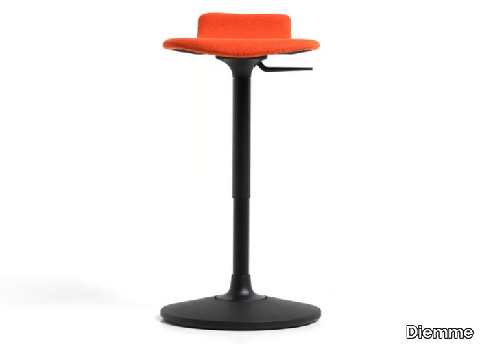 OBLÒ - Fabric office stool with gas lift _ Diemme