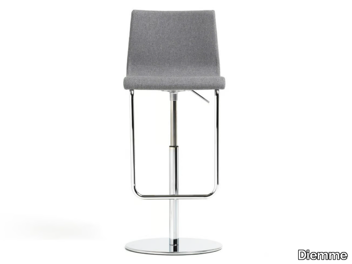 PRINCE - Fabric stool height-adjustable with back _ Diemme