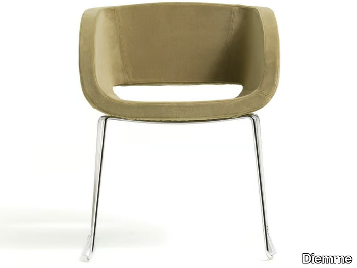 VANITY - Sled base fabric reception chair _ Diemme