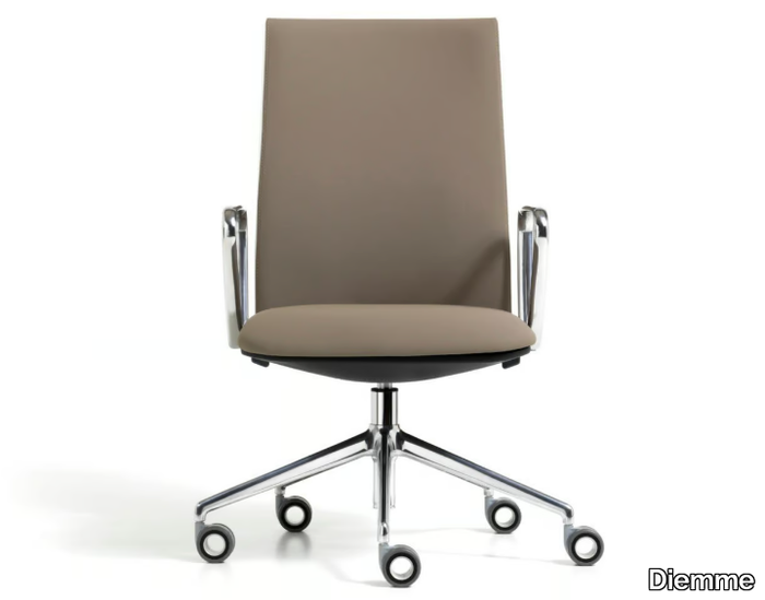 VELVET - Height-adjustable fabric executive chair with castors _ Diemme