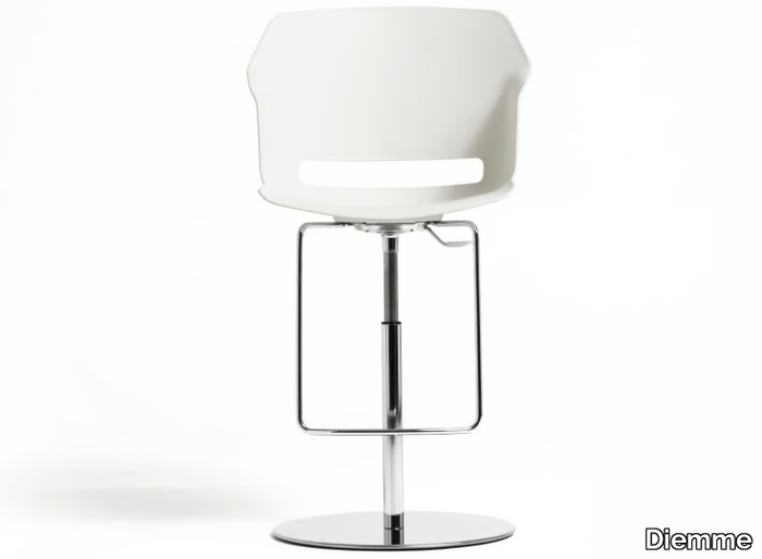 CLOP - Swivel high polypropylene stool with footrest _ Diemme