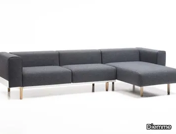 BREAD - 3 seater sectional fabric sofa with chaise longue _ Diemme