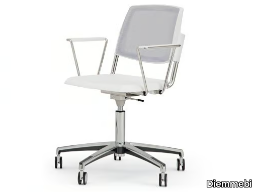 VOLÉE NET PLASTIC - Office chair with castors with 5-Spoke base _ Diemmebi