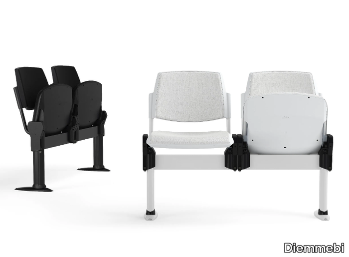 VOLÉE SOFT - Freestanding beam seating with tip-up seats _ Diemmebi