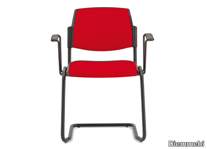 VOLÉE SOFT - Fabric chair with armrests _ Diemmebi