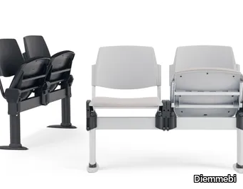 VOLÉE EASY SOFT - Freestanding beam seating with tip-up seats _ Diemmebi