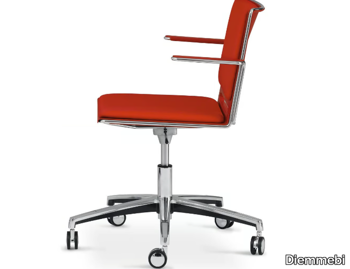 LAFILÒ SOFT TASK - Office chair with armrests with 5-Spoke base _ Diemmebi