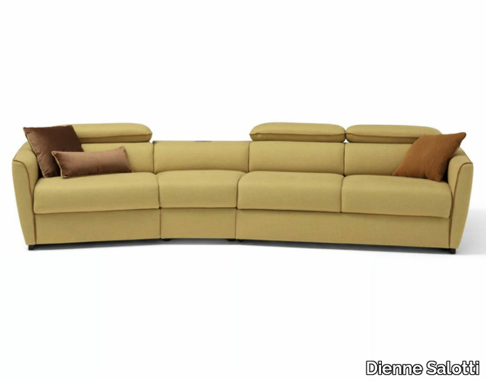 FELLINI - Fabric sofa bed with electric motion _ Dienne Salotti