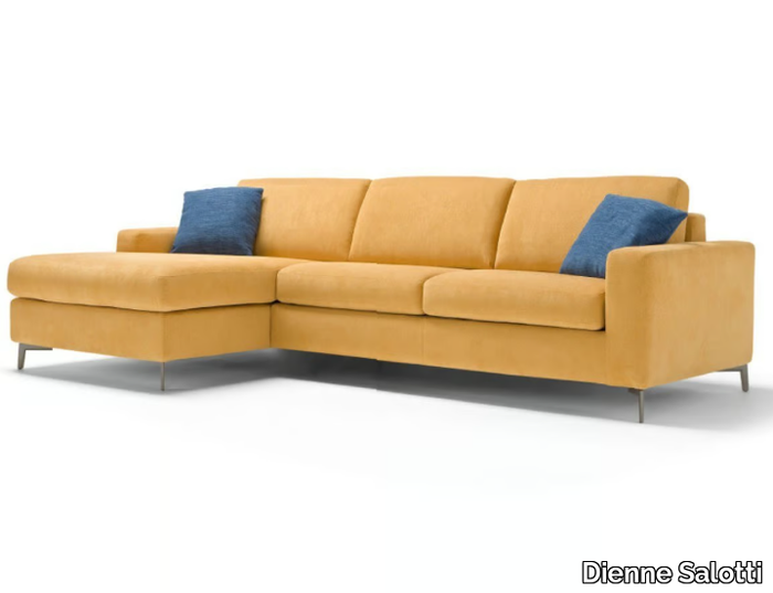 LISBONA - Fabric sofa bed with removable cover with chaise longue _ Dienne Salotti