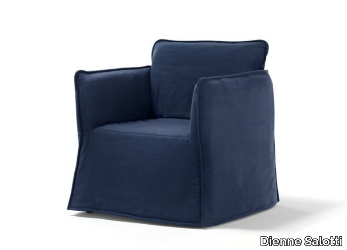 LOU LOU - Fabric armchair bed with removable cover with armrests _ Dienne Salotti