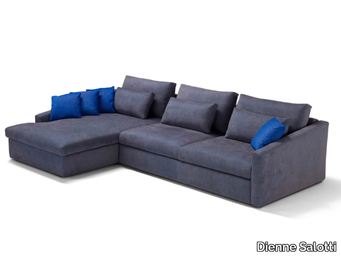 MITHOS - 3 seater fabric sofa bed with chaise longue _ Dienne Salotti