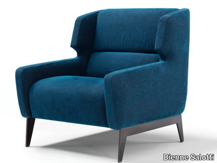 NOEL - Fabric armchair with removable cover with armrests _ Dienne Salotti