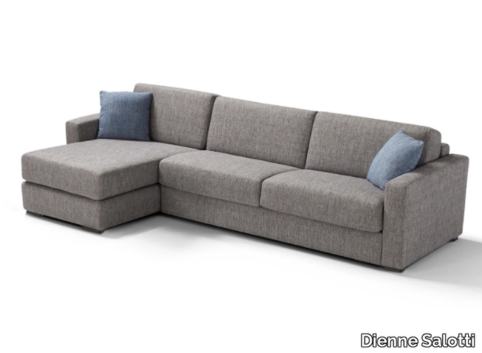 AMSTERDAM - 3 seater fabric sofa bed with chaise longue _ Dienne Salotti