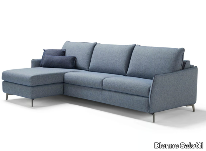 VALENTINA - 3 seater fabric sofa bed with chaise longue _ Dienne Salotti