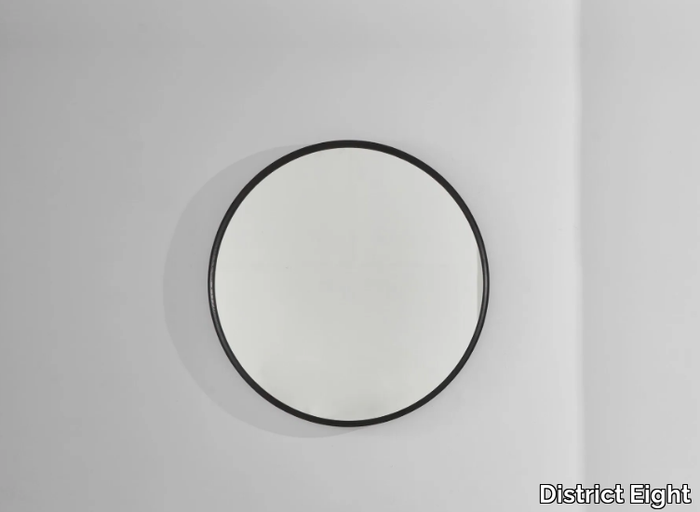 Round mirror - Round framed wall-mounted oak mirror _ District Eight