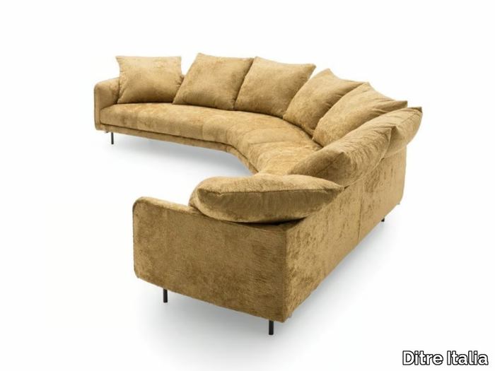 AVENUE SOFT - Curved fabric sofa _ Ditre Italia