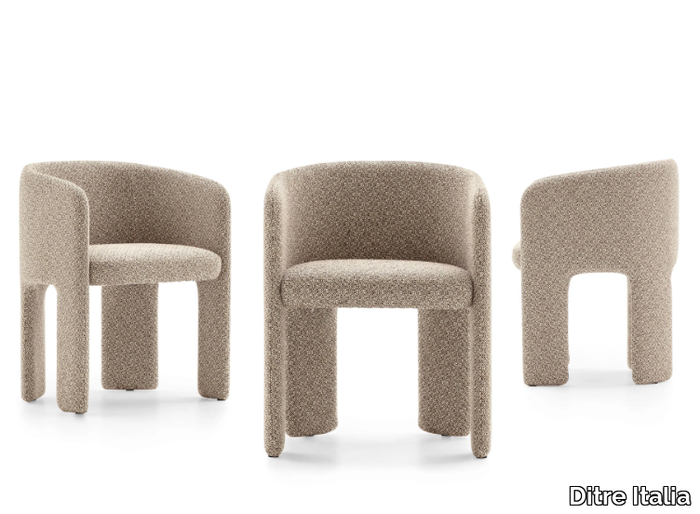 CALI - Upholstered fabric chair with armrests _ Ditre Italia