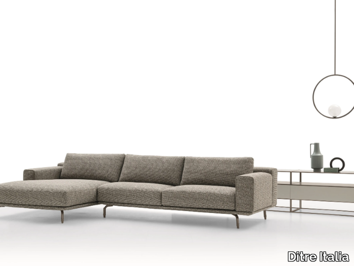 DALTON LOW - 3 seater fabric sofa with chaise longue _ Ditre Italia