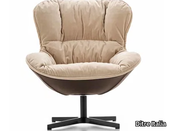 SOFTY - Swivel fabric armchair with 4-spoke base _ Ditre Italia