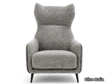 DUFFLÉ - Wing fabric armchair with armrests _ Ditre Italia