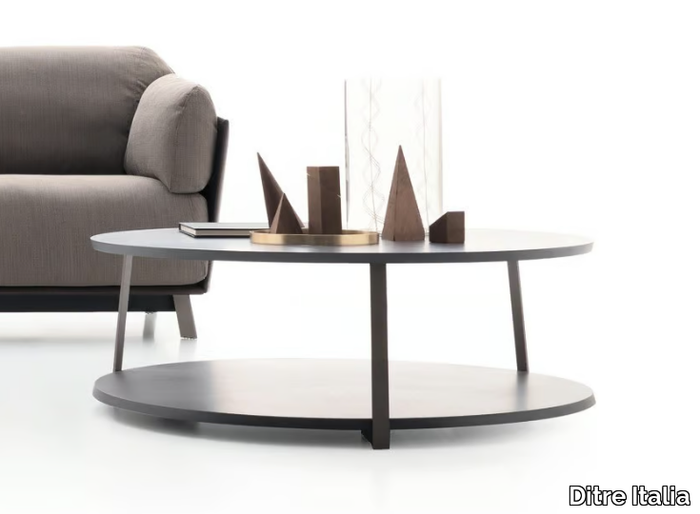 KAILUA - Low wooden coffee table with integrated magazine rack _ Ditre Italia