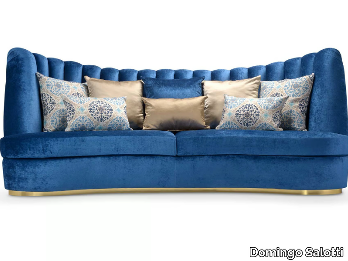 THALIA - Curved 4 seater nabuk sofa _ Domingo Salotti