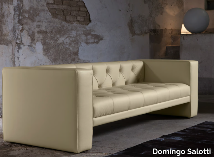 TUBBY - 3 seater tufted leather sofa _ Domingo Salotti