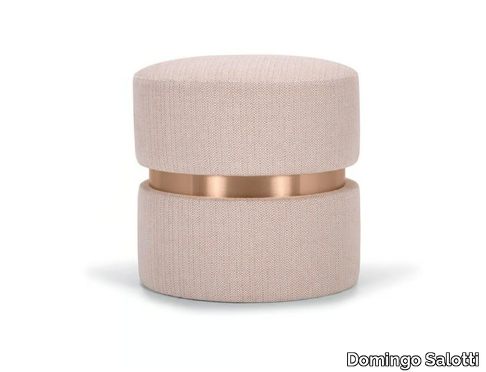 TARA - Upholstered round fabric pouf _ Domingo Salotti