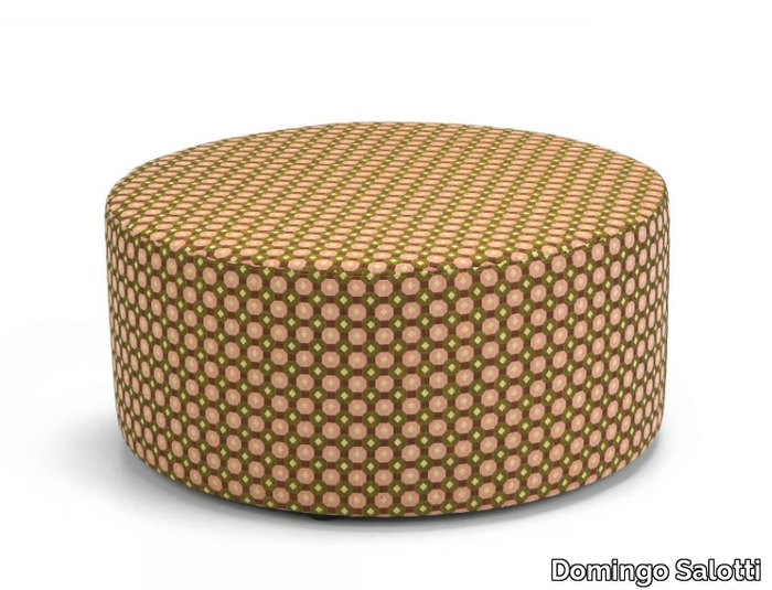 BASIC - Upholstered round fabric pouf _ Domingo Salotti