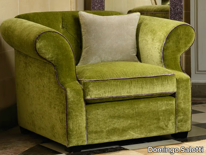 BENJAMIN - Upholstered fabric armchair with armrests _ Domingo Salotti