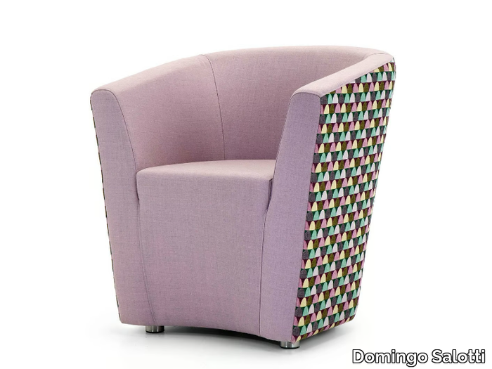 CARVER - Upholstered lobby chair with armrests _ Domingo Salotti