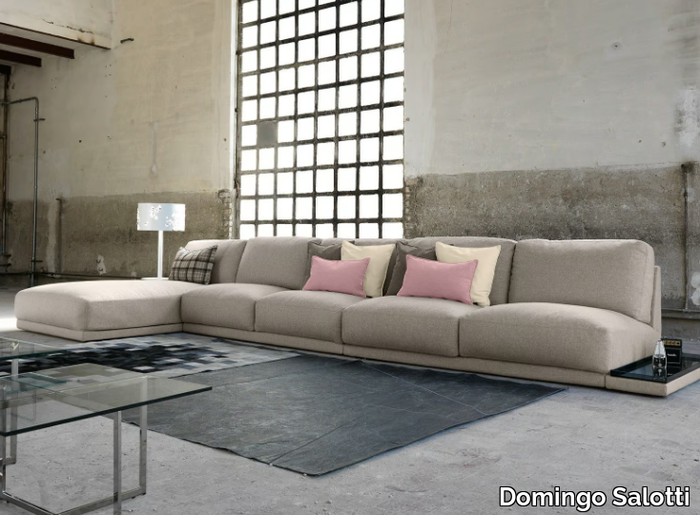 DOYLE - Fabric sofa with chaise longue _ Domingo Salotti