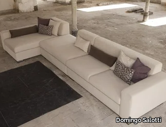 KOOI - Sofa bed with removable cover with chaise longue _ Domingo Salotti