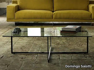 WARHOL - Rectangular glass coffee table for living room _ Domingo Salotti