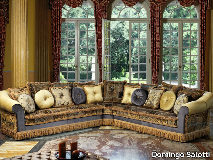 LUDOVICA - Classic style corner fabric sofa _ Domingo Salotti