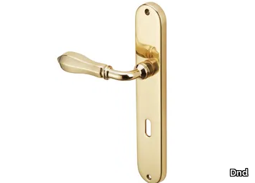 GRANADA - Brass door handle on back plate _ Dnd