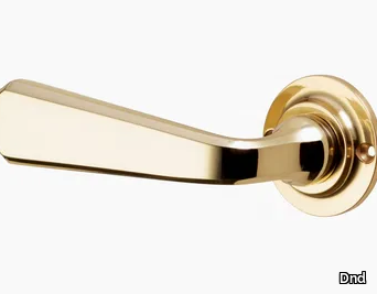 SIMONA - Brass door handle on rose _ Dnd