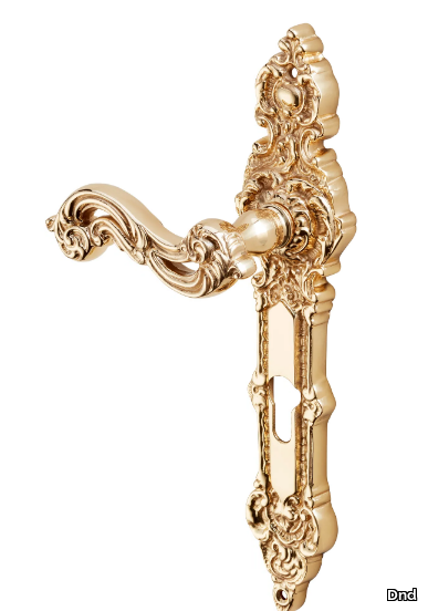 SAGOMA LUX - Brass door handle on back plate _ Dnd