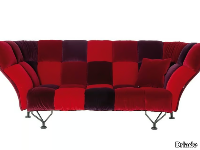 33 CUSCINI - 3 seater high-back velvet sofa _ Driade